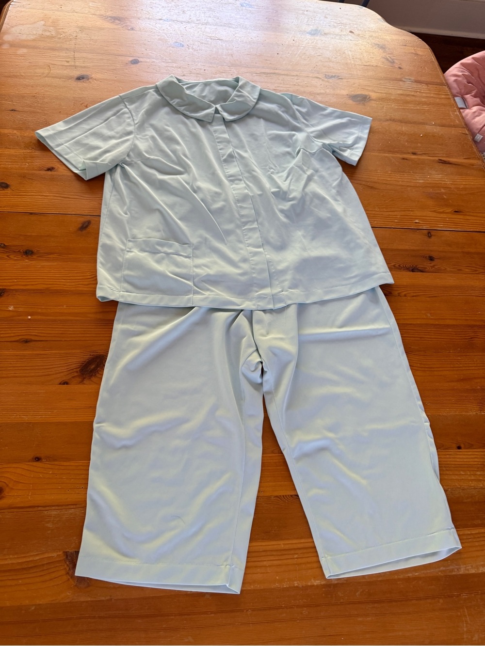 1960’s Vintage Shadowline Women's Short-Sleeve Capri Pajama Set in Light Blue